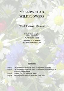 Yellow Flag Wildflowers Wild Flower Manual 8 Plock Court, Longford GLOS. GL2 9DW Fax/Tel[removed]