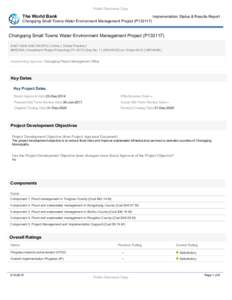 Public Disclosure Copy  The World Bank Implementation Status & Results Report