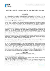 CONSTITUTION OF THE REPUBLIC OF THE MARSHALL ISLANDS  PREAMBLE