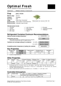 Optimal Fresh The fruit, vegetable and fresh produce expert system Detailed Report Printed on Wednesday, 19 December 2001