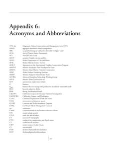 A PPENDIX 6 A C R O N Y M S A N D A B B R E V I AT I O N S appendix 6: acronyms and abbreviations 1976 Act