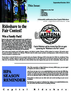 September/October[removed]This Issue: • Rideshare to the Fair • HPA • Biketober