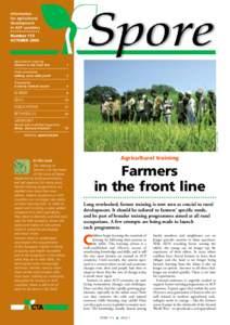 Information for agricultural development in ACP countries Number 113 OCTOBER 2004
