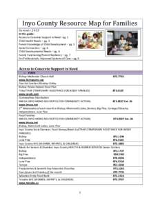 Inyo County Resource Map for Families