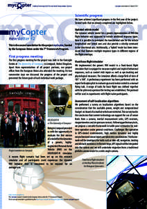 Enabling Technologies for Personal Aerial Transportation Systems  myCopter newsletter # 2, March 2012 Scientific progress