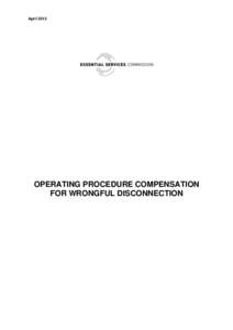 April[removed]OPERATING PROCEDURE COMPENSATION FOR WRONGFUL DISCONNECTION  i