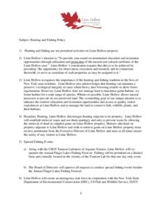 Microsoft Word - Hunting and FishingPolicy Final[1]