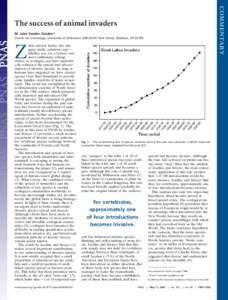 COMMENTARY  The success of animal invaders M. Jake Vander Zanden* Center for Limnology, University of Wisconsin, 680 North Park Street, Madison, WI 53706