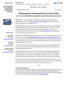 Indianapolis Zoo / Technology / Sustainable energy / Zoo / Indianapolis / Energy development / National Road / Geography of Indiana / Indiana