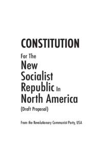 CONSTITUTION For The New Socialist Republic In