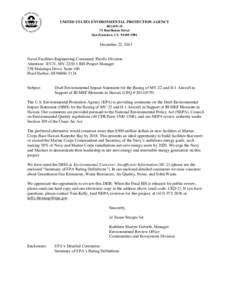 Basing of MV-22 and H-1 Aircraft in Support of III Marine Expeditionary Force Elements in Hawaii, Draft Environmental Impact Statement