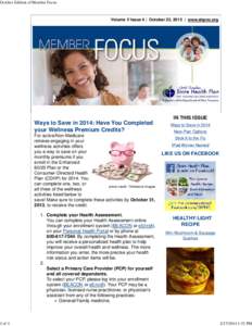 October Edition of Member Focus