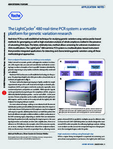 © 2008 Nature Publishing Group http://www.nature.com/naturemethods  ADVERTISING FEATURE APPLICATION NOTES