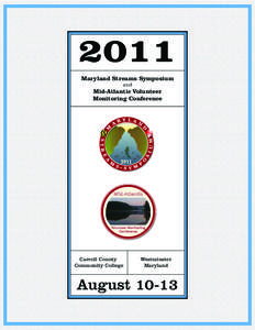 2011 Maryland Streams Symposium and Mid-Atlantic Volunteer Monitoring Conference