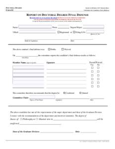 DOCTORAL DEGREE FORM III GRADUATE DIVISION, 3117 CHEADLE HALL UNIVERSITY OF CALIFORNIA, SANTA BARBARA