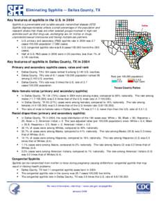 Key features of syphilis in the U