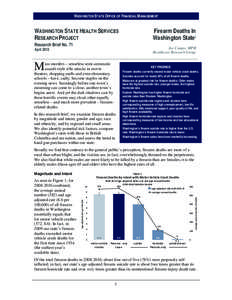 Firearm Deaths In Washington State - Research Brief 71