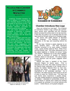 YELLVILLE AREA CHAMBER OF COMMERCE NEWSLETTER MARCH[removed]Greetings, Chamber members! It’s