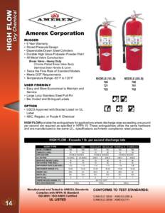 Dry Chemical  HIGH FLOW Amerex Corporation RUGGED