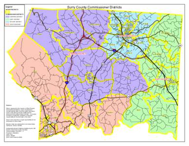 Surry County Commissioner Districts  Legend VOTER PRECINCTS