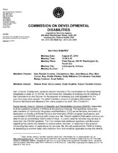 Medicine / Developmental disability / Special education / Medicaid / Indiana / Americans with Disabilities Act / Independent living / The Arc of Frederick County / Ticket to Work / Health / Disability / Disability rights