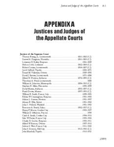 Justices and Judges of the Appellate Courts  A- APPENDIX A