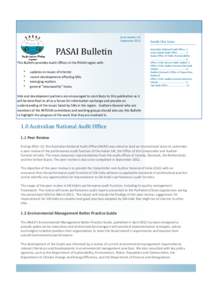 Issue	number	23	 September	2012 PASAI	Bulletin	 This Bullen provides Audit Oﬃces in the PASAI region with: *