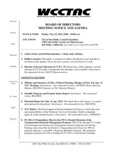 El Cerrito  BOARD OF DIRECTORS MEETING NOTICE AND AGENDA Hercules