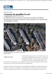 Votations à Genève: «Cessons de gaspiller le sol» - News Genève: Actu genevoise - tdg.ch