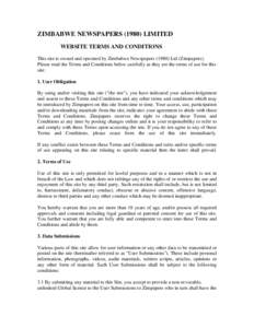 Microsoft Word - ZIMPAPERS WEBSITE TERMS  CONDITIONS.doc