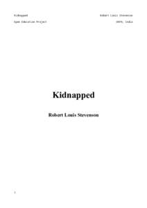 Kidnapped  Robert Louis Stevenson Open Education Project