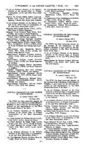 SUPPLEMENT TO THE LONDON GAZETTE, 7 JUNE, 1951 To be an Ordinary Member of the Military Division of the Second Class, or Knights