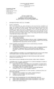 CAYUCOS SANITARY DISTRICT 200 Ash Ave. P.O. Box 333, Cayucos, California[removed]3290 GOVERNING BOARD R. Enns, President