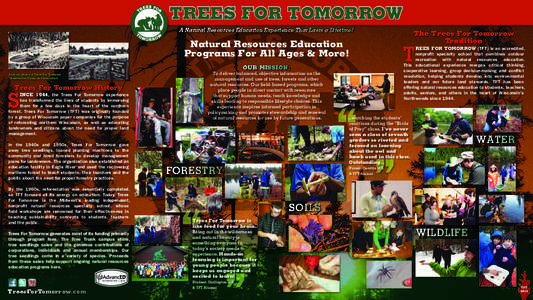 TREES FOR TOMORROW A Natural Resources Education Experience That Lasts a Lifetime! ® The Trees For Tomorrow Tradition