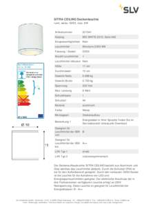 SITRA CEILING Deckenleuchte rund, weiss, GX53, max. 9W Artikelnummer