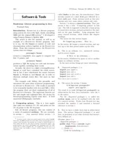304  TUGboat, Volume[removed]), No. 3/4 Software & Tools Rambutan: Literate programming in Java