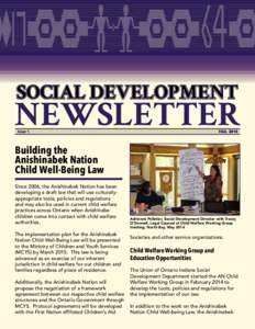 SOCIAL DEVELOPMENT  NEWSLETTER Issue 1  FALL 2014