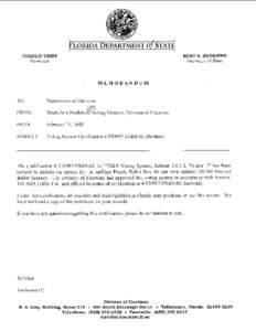 FLORIDA DEPARTMENT I or  STATE