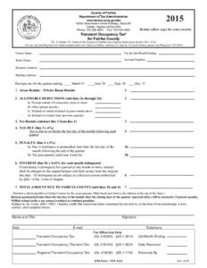 County of Fairfax Department of Tax Administration www.fairfaxcounty.gov/dta[removed]Government Center Parkway, Suite 261 Fairfax, Virginia[removed]