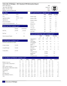 University of Michigan[removed]Standard 509 Information Report[removed][removed]