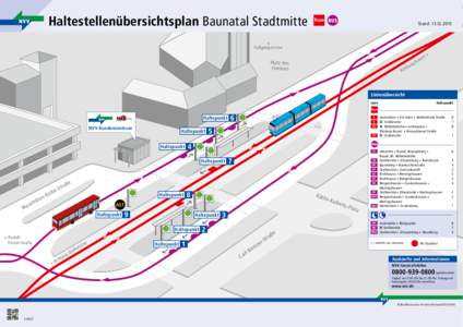 Haltestellenübersichtsplan Baunatal Stadtmitte  Stand:  < Fußgängerzone