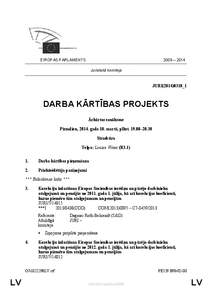 EIROPAS PARLAMENTS  2009 – 2014 Juridiskā komiteja  JURI(2014)0310_1