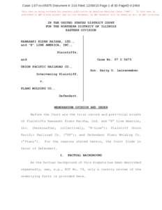 Case: 1:07-cv[removed]Document #: 216 Filed: [removed]Page 1 of 30 PageID #:2469 This case is being reviewed for possible publication by American Maritime Cases (“AMC”). If this case is published in AMC’s book produc