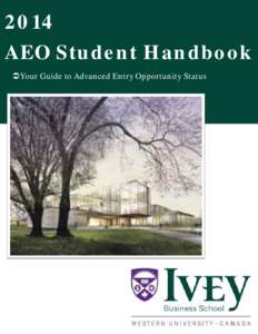2014  Table AEO Student Handbook Your Guide to Advanced Entry Opportunity Status