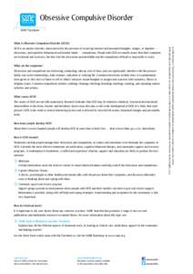 Anxiety disorders / Obsessive–compulsive disorder / Ritual / Cognitive behavioral therapy / Compulsive behavior / Mental disorder / Sexual obsessions / Intrusive thoughts / Psychiatry / Mental health / Abnormal psychology