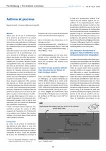 Fortbildung / Formation continue  Vol. 20 No[removed]Asthme et piscines Regula Corbelli*, Constance Barazzone Argiroffo