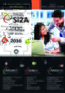 Catalogue Formations SSII Informatique Groupe-Si2A-S2-2016