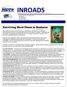 November[removed]INROADS Paving the Way for Montana’s Disadvantaged Business Enterprises Montana Department of Transportation