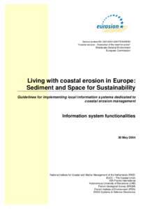 Service contract B4[removed]/MAR/B3 “Coastal erosion – Evaluation of the need for action” Directorate General Environment European Commission