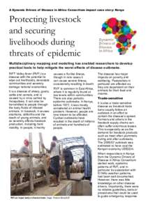 A Dynamic Drivers of Disease in Africa Consortium impact case story: Kenya  Protecting livestock and securing livelihoods during threats of epidemic